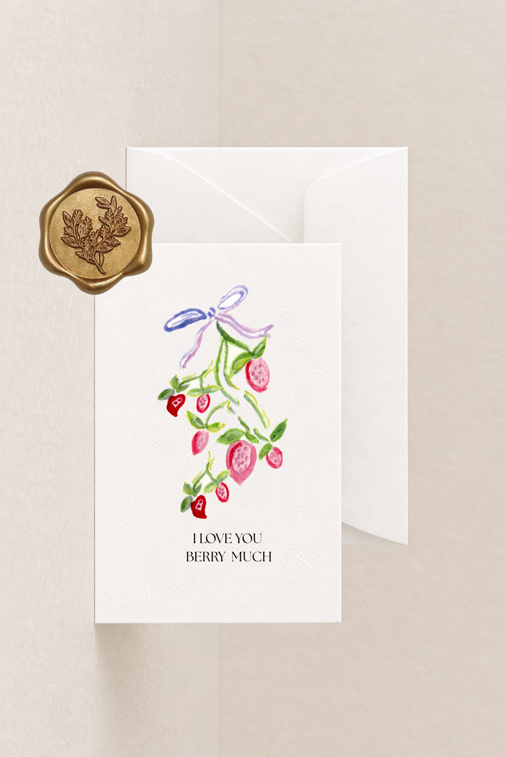 Petite I Love You Berry Much Card