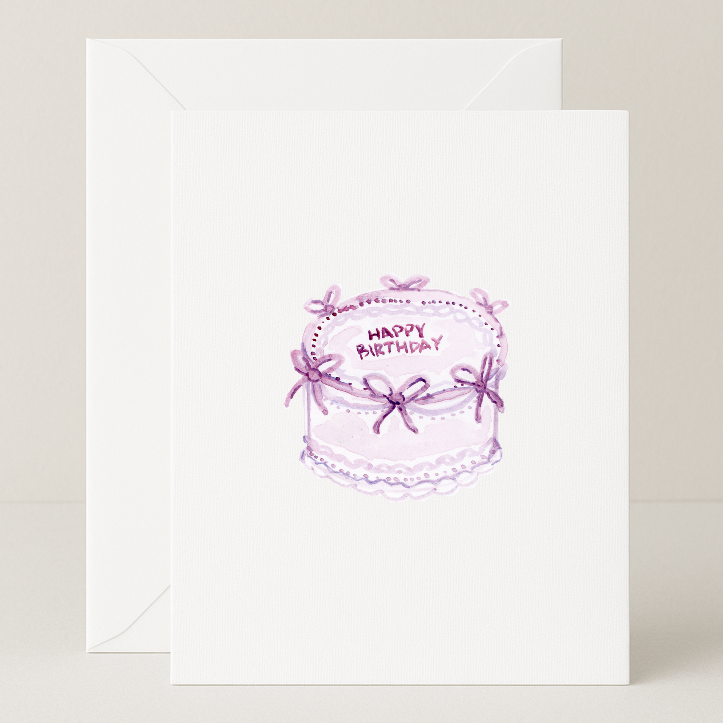 Happy Birthday Vintage Cake Birthday Card