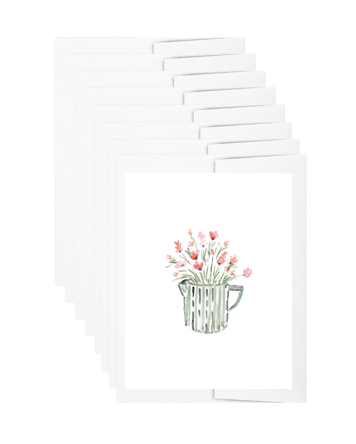 Striped Vase Card, 8 Count