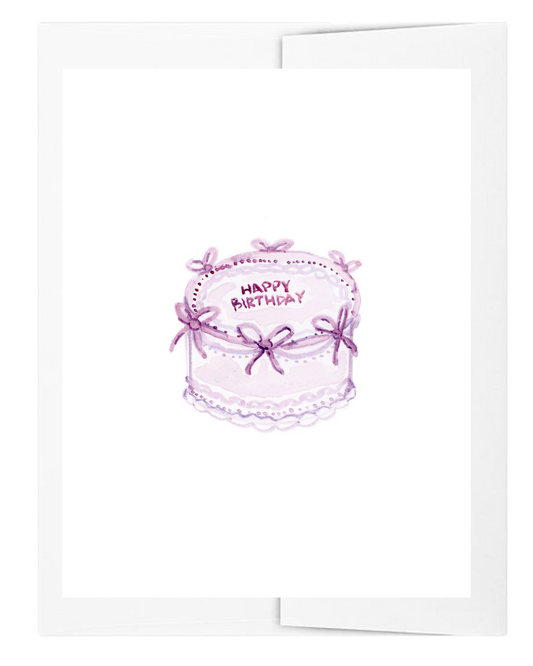 Happy Birthday Vintage Cake Birthday Card