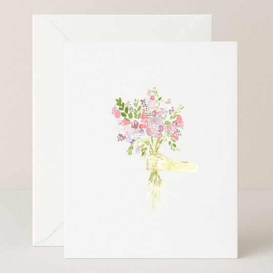 Blank Holding Flowers Card