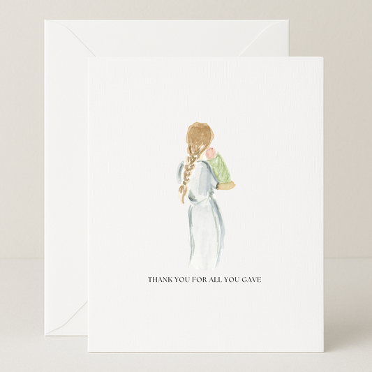 Thank You for All You Gave Card