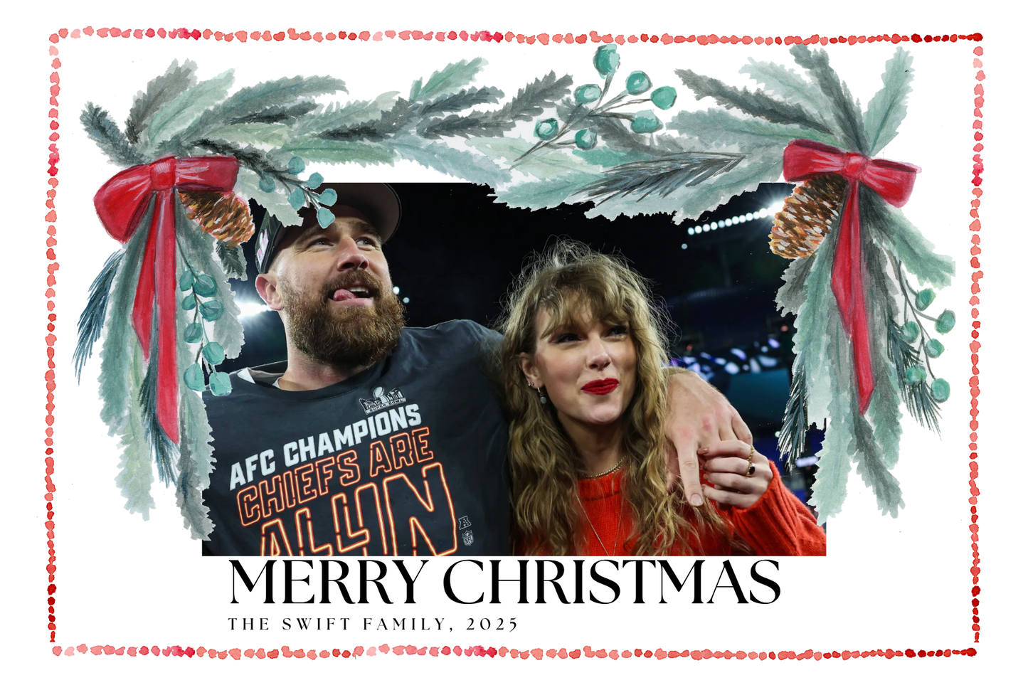 Christmas Classic Christmas Card Editable Template