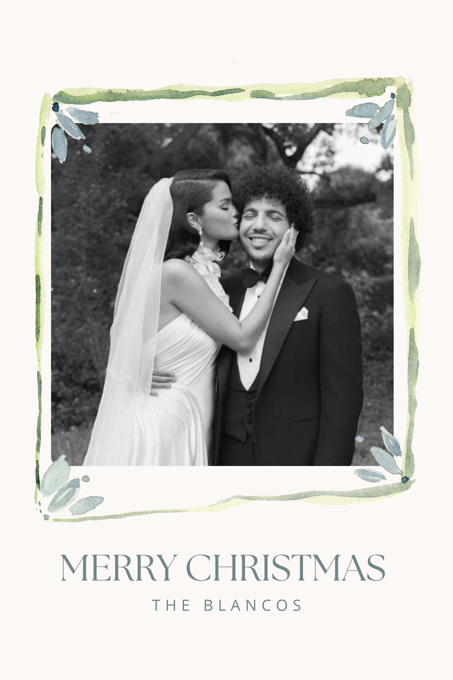 Merry and Bright Christmas Card Editable Template