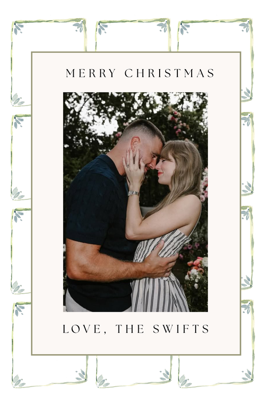 Holiday Mosaic Christmas Card Editable Template