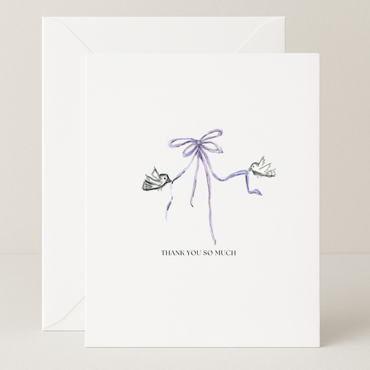 Birds and Bows Thank You Card