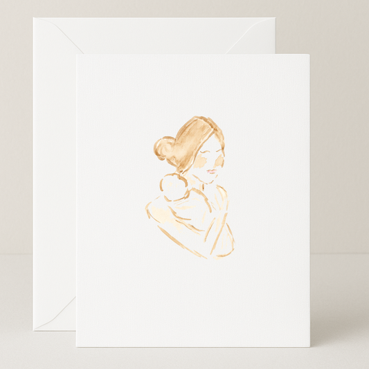 Blank Mom and Baby Embrace Card