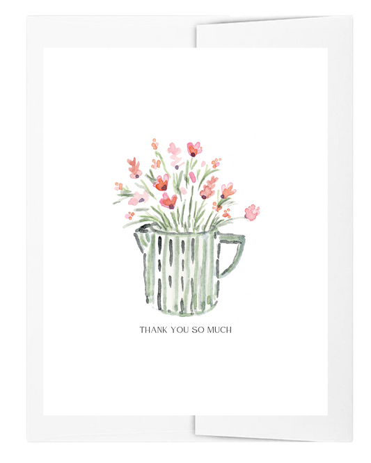 Striped Vase Thank You Card