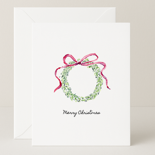 Holiday Wreath Christmas Card