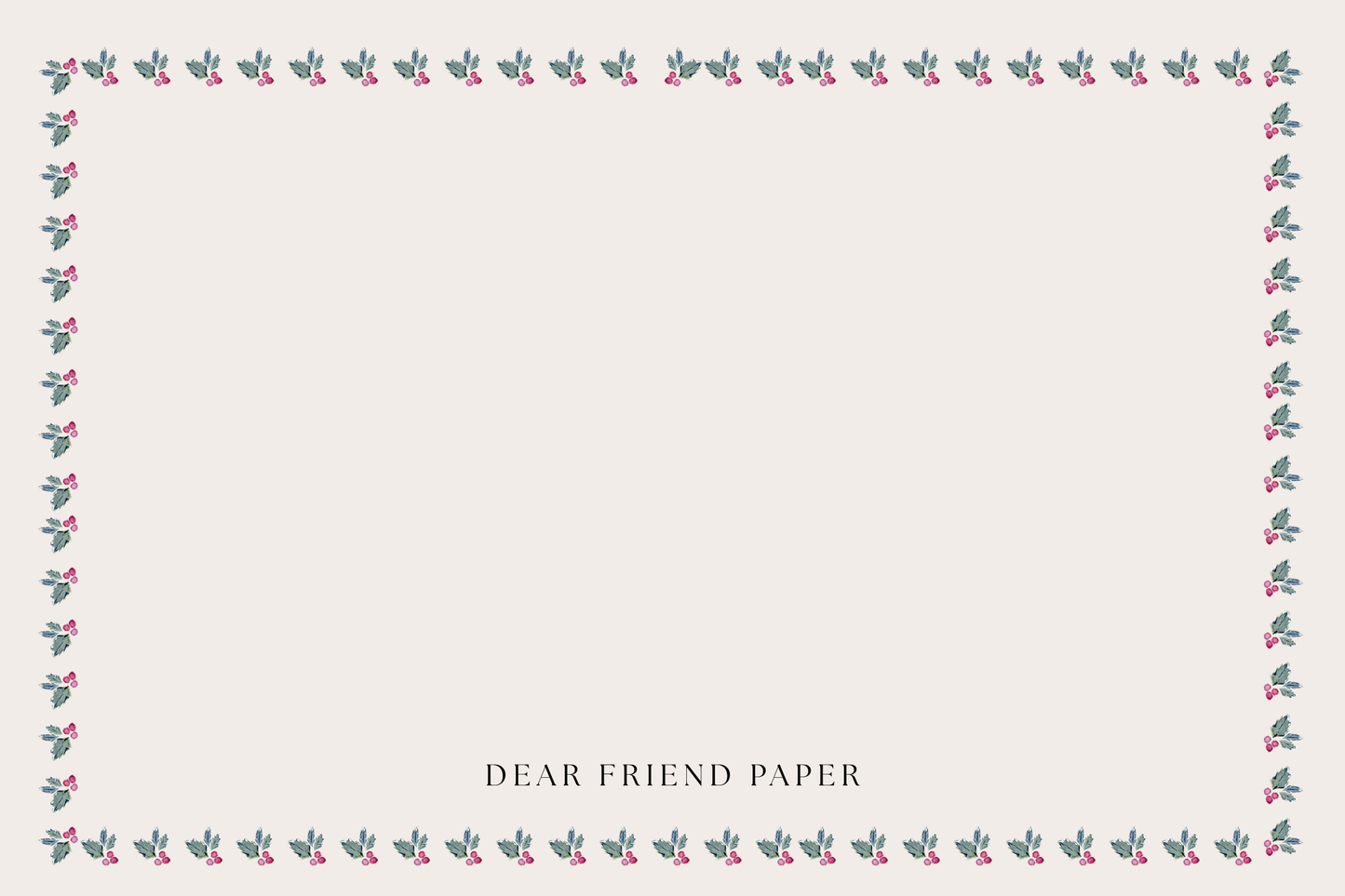 Vintage Christmas Card Editable Template