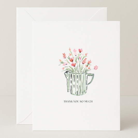 Striped Vase Thank You Card