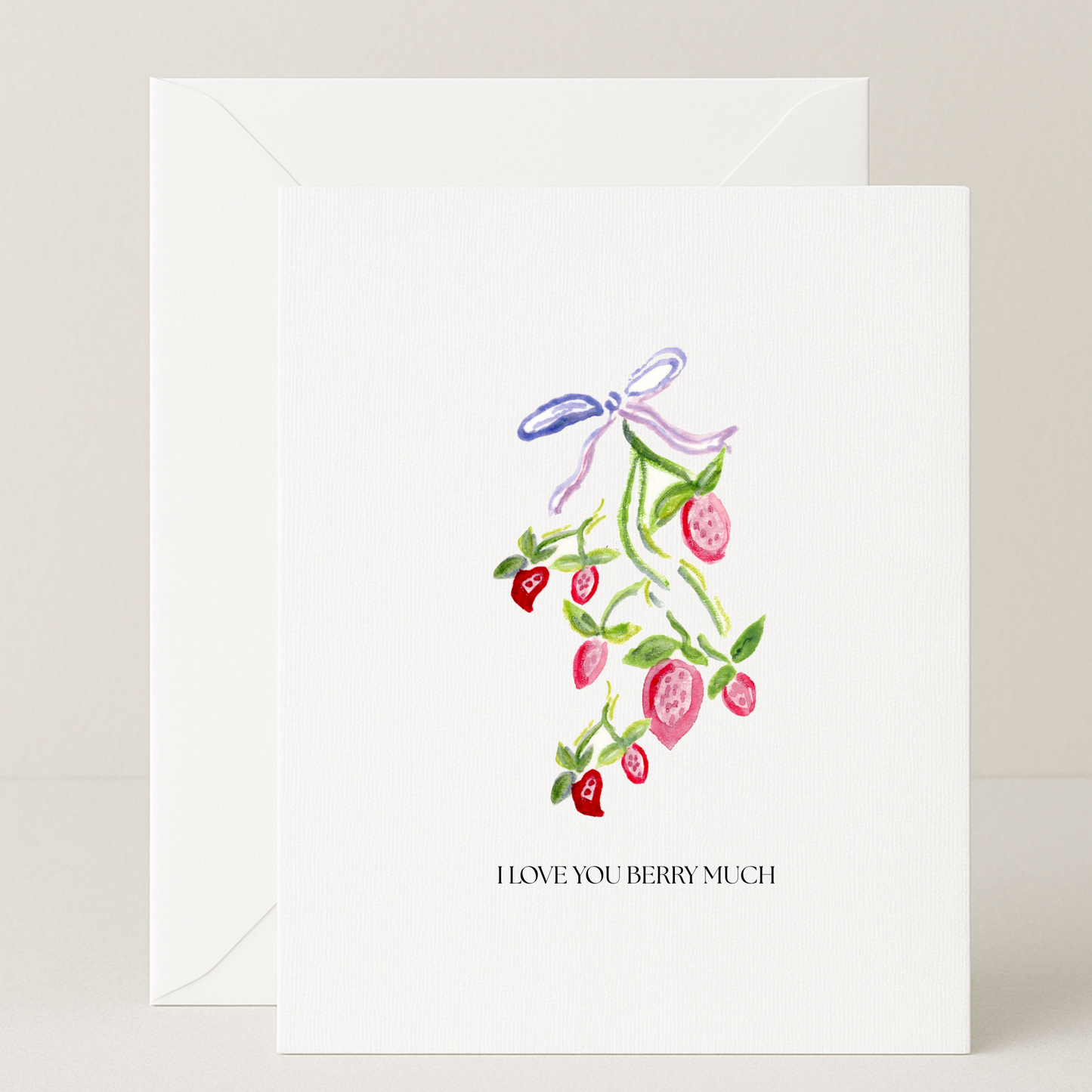 I Love You Berry Much Love Card