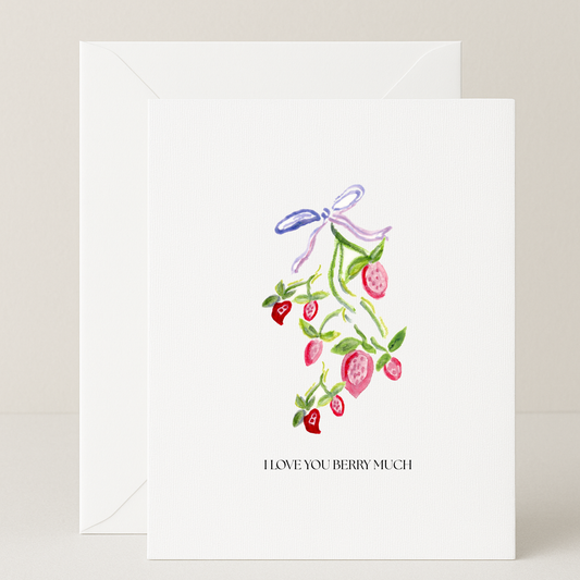 I Love You Berry Much Love Card