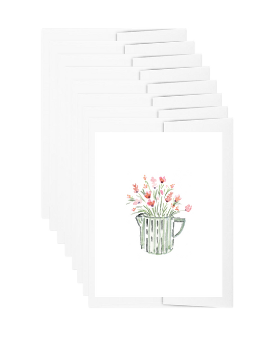 Striped Vase Card, 8 Count