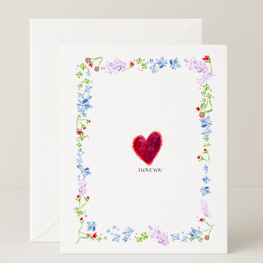 Whimsical Floral Love Card
