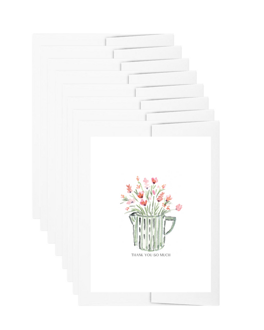 Striped Vase Thank You Card, 8 Count